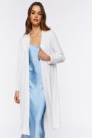 Women's Sequin Open-Front Kimono White