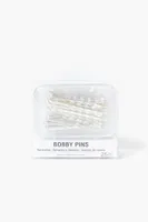 Metal Bobby Pin Set - 25 Pack in Silver