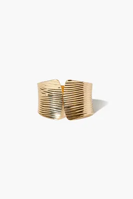 Women's Etched Cuff Bracelet in Gold
