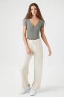 Women's Cotton-Blend V-Neck Bodysuit