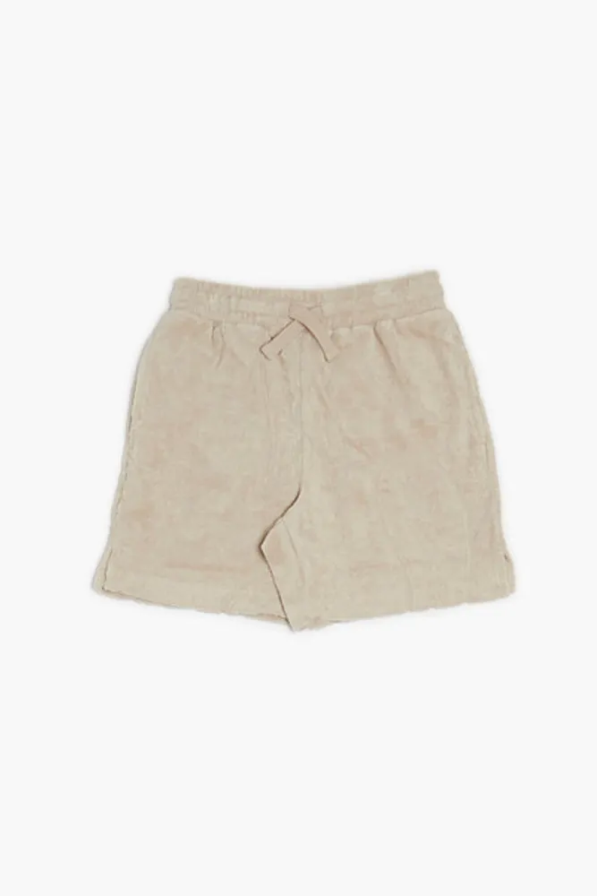 Kids Mineral Wash Shorts (Girls + Boys) in Taupe, 9/10