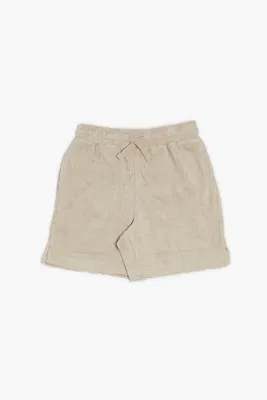 Kids Mineral Wash Shorts (Girls + Boys) in Taupe, 9/10