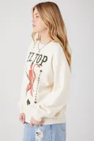 Women's ZZ Top Graphic Pullover in Cream Small