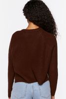 Women's Ribbed Button-Front Sweater in Turkish Coffee Small