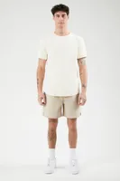 Men Vented-Hem Drawstring Shorts Large