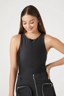 Women's Seamed Sleeveless Bodysuit