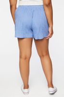 Women's Pinstriped Shorts in Blue/White, 1X