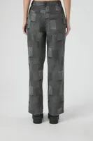 Women's Patchwork Wide-Leg Pants Grey