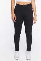 Women's Stretch High-Rise Skinny Jeans Black,