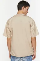 Men Enjoy Life Graphic Shirt in Taupe Large