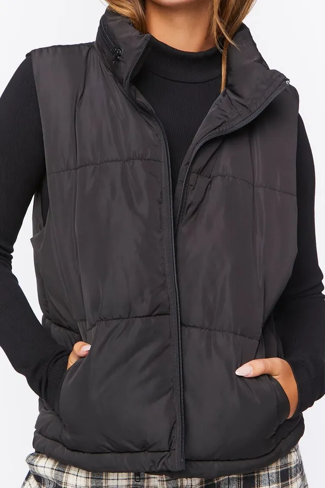 Forever 21 Women's Zip-Up Puffer Vest