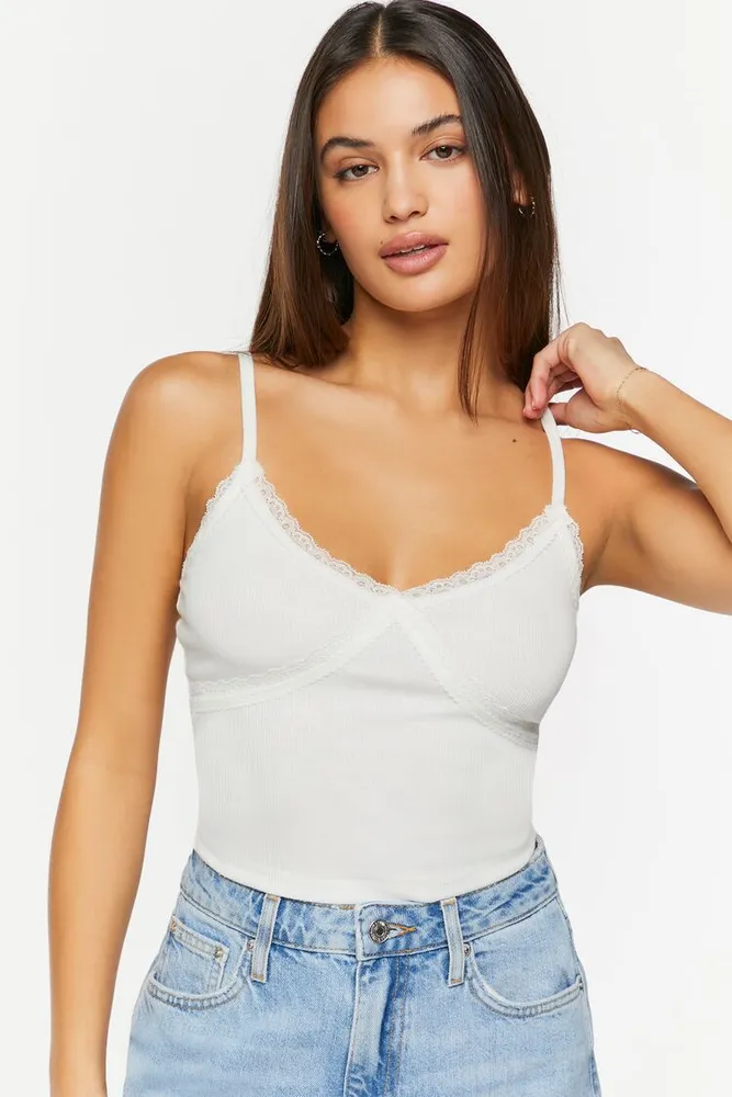 Lace-Trim Cropped Cami