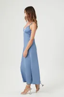 Women's Strappy Satin Cami Midi Dress