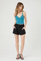 Women's Cuffed Drawstring Pull-On Shorts