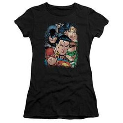 Justice League Faces Juniors T-Shirt