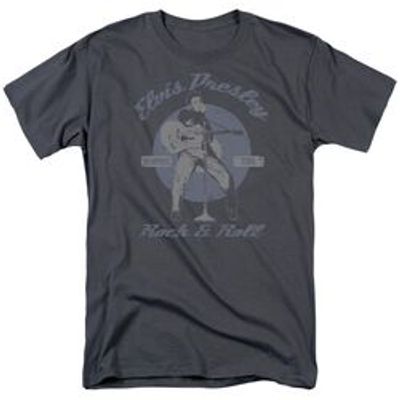 ELVIS PRESLEY ROCK & ROLL - S/S ADULT 18/1 - CHARCOAL T-Shirt