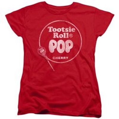 TOOTSIE ROLL TOOTSIE ROLL POP LOGO - S/S WOMENS TEE - RED T-Shirt