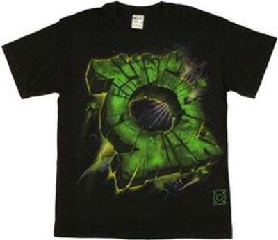 Green Lantern Cracked Logo T-Shirt