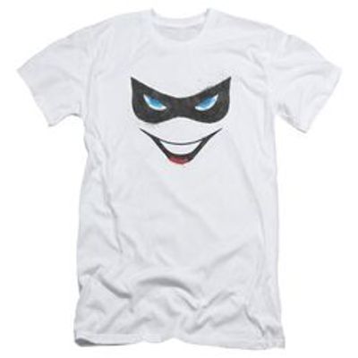 BATMAN HARLEY FACE - S/S ADULT 30/1 - WHITE T-Shirt