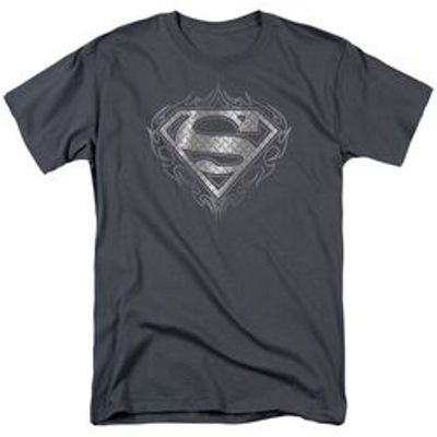 SUPERMAN TRIBAL STEEL LOGO - S/S ADULT 18/1 - ATHLETIC HEATHER T-Shirt