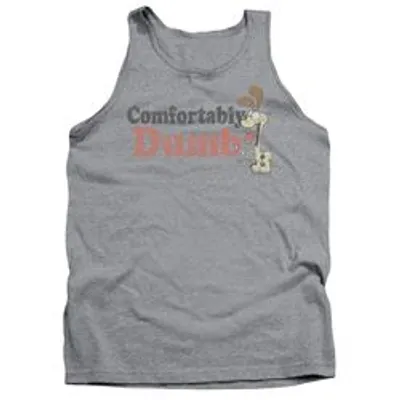 Garfield Comfortably Dumb - Adult Tank - Athletic Heather