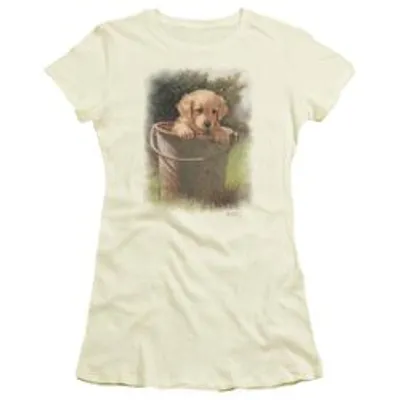 WILDLIFE BUCKET BABY - S/S JUNIOR SHEER - CREAM T-Shirt