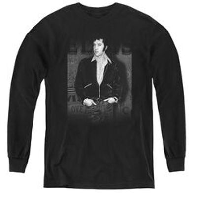 Elvis Presley Just Cool - Youth Long Sleeve Tee - Black