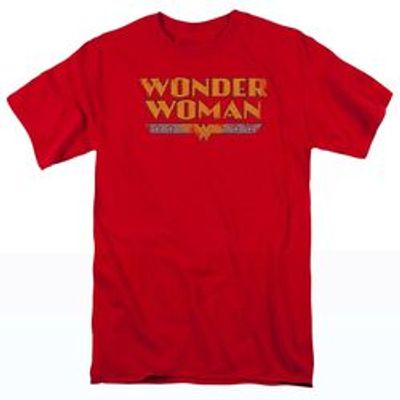 DC WONDER WOMAN LOGO-S/S ADULT 18/1 - ORANGE T-Shirt