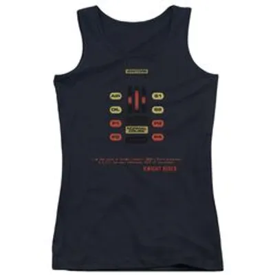 Knight Rider Kitt Consol - Juniors Tank Top - Black