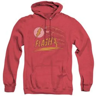 Dc Flash Like Lightning - Adult Heather Hoodie - Red