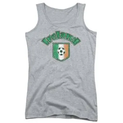 Ireland With Soccer Flag - Juniors Tank Top - Athletic Heather