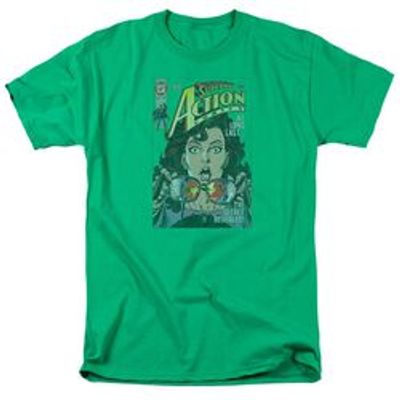 SUPERMAN SECRET REVEALVED - S/S ADULT 18/1 - MILITARY GREEN T-Shirt