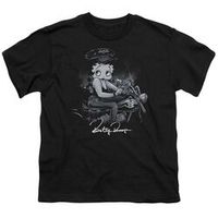 BETTY BOOP STORM RIDER - S/S YOUTH 18/1 - BLACK T-Shirt