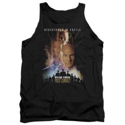 Star Trek First Contact(Movie) - Adult Tank - Black