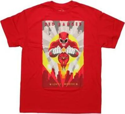 Power Rangers Red Art Deco T-Shirt