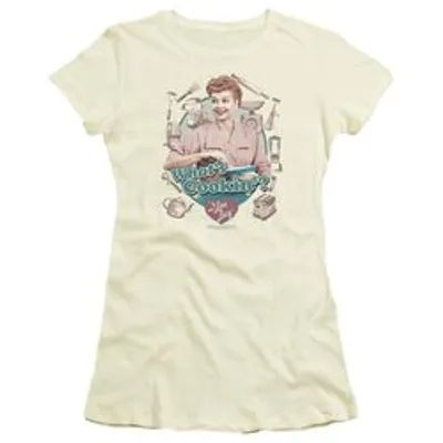 I LOVE LUCY WHATS COOKIN - S/S JUNIOR SHEER - CREAM T-Shirt