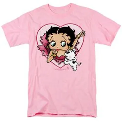 BETTY BOOP I LOVE BETTY-S/S ADULT 18/1 - PINK T-Shirt