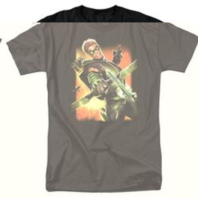 JLA GREEN ARROW #1-S/S ADULT 18/1 - BLACK T-Shirt