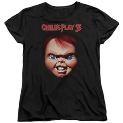 CHILDS PLAY 3 CHUCKY - S/S WOMENS TEE - BLACK - XL T-Shirt