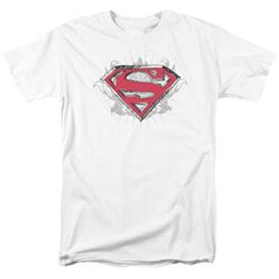 SUPERMAN HASTILY DRAWN SHIELD - S/S ADULT 18/1 - ATHLETIC HEATHER T-Shirt