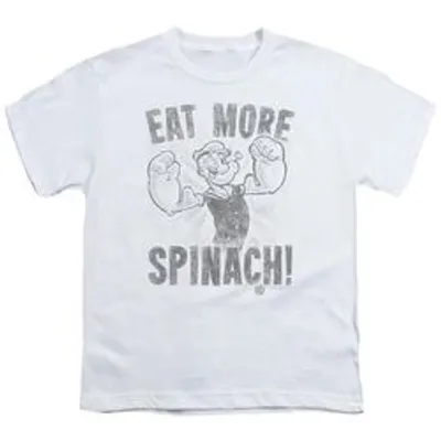 POPEYE EAT MORE SPINACH - S/S YOUTH 18/1 - WHITE T-Shirt