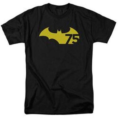 BATMAN 75 LOGO 2-S/S ADULT 18/1 - HUNTER GREEN T-Shirt