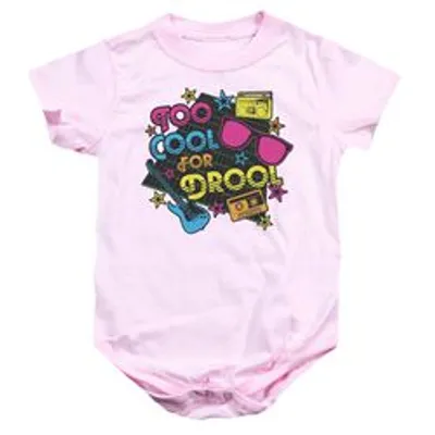 Too Cool For Drool - Infant Snapsuit - Pink - Lg