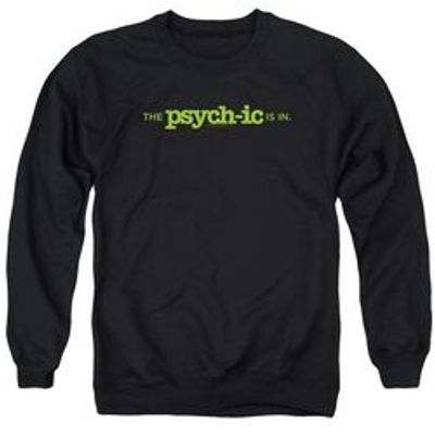 Psych The Psychic Is In - Adult Crewneck Sweatshirt - Black