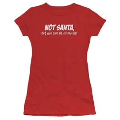 NOT SANTA - JUNIOR SHEER - RED T-Shirt