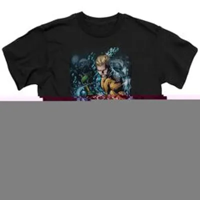 JLA AQUAMAN #1 - S/S YOUTH 18/1 - BLACK T-Shirt