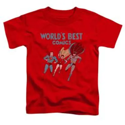 JLA WORLDS BEST - S/S TODDLER TEE - RED - T-Shirt