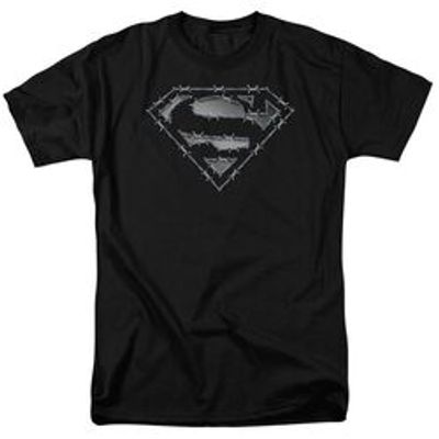 SUPERMAN BARBED WIRE-S/S ADULT 18/1 - BLACK T-Shirt