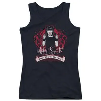 Ncis Goth Crime Fighter - Juniors Tank Top - Black