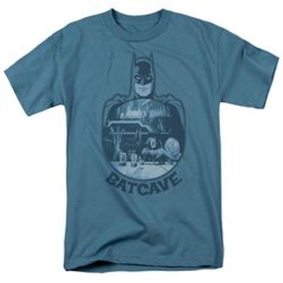 BATMAN BATCAVE - S/S ADULT 18/1 - NAVY T-Shirt